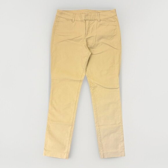 Old Navy Womens Pixie Ankle Chino Pants Size 6 Tan Mid Rise Pockets Stretch EUC - Picture 1 of 13
